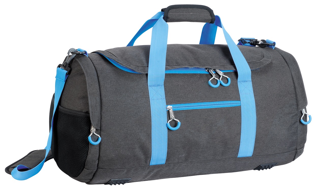REPREVE RPET Melange fabric with TPE backing duffle travel bag in sporty style
